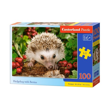 Puzzle 100 el. Hedgehog with berries