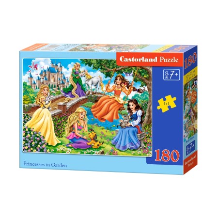 Puzzle 180 el. Princesses in Garden - Bajkowe księżniczki w ogrodzie