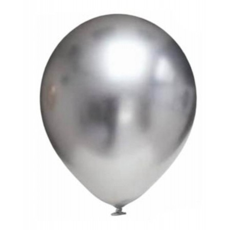 Balon metalik 12" srebrny 10szt.